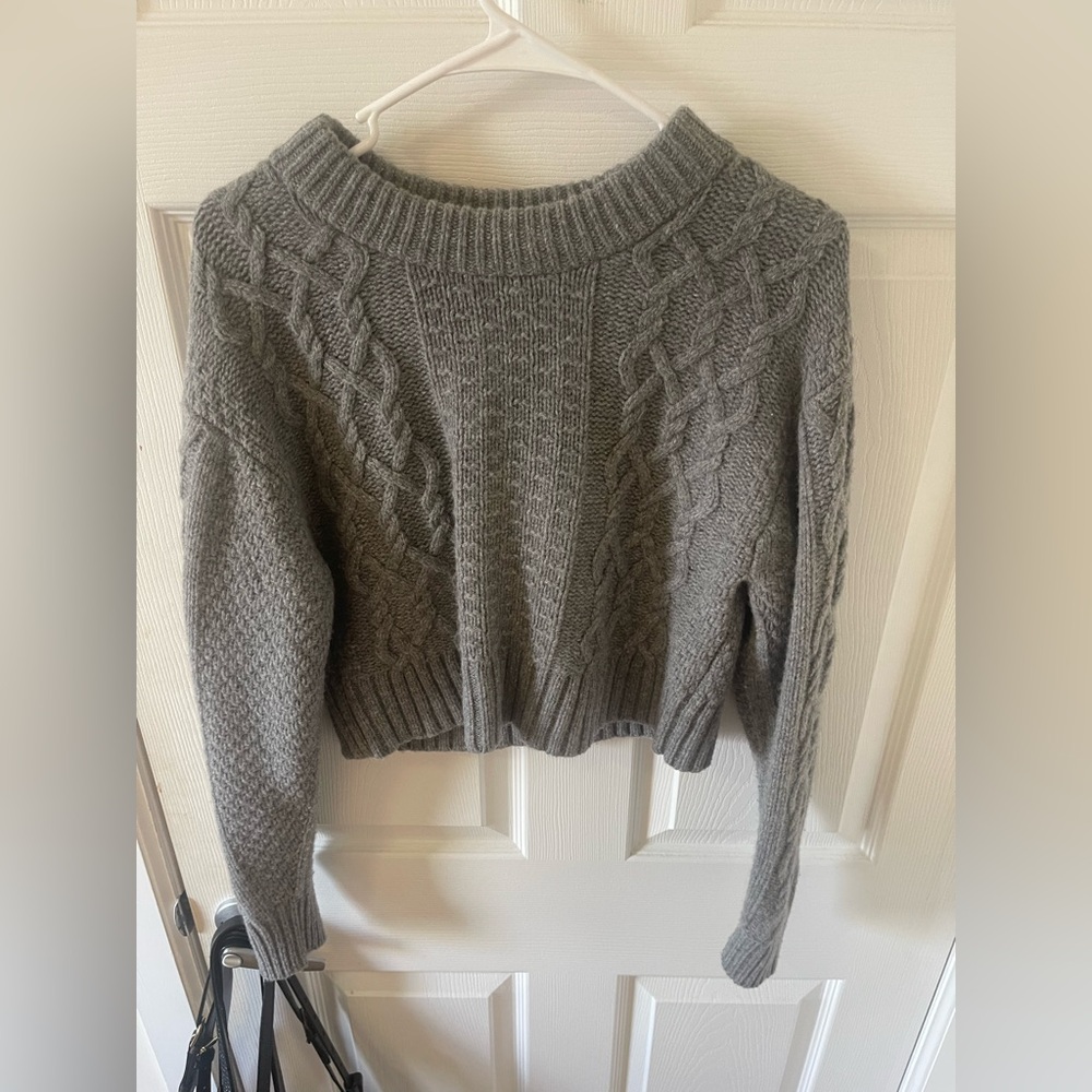 Everlane Gray Cable Knit Women's Sweater